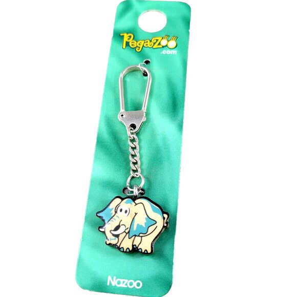 Elephant Animal Keychain Pegazoo “Nazoo” Ring Made In Canada From Real Maple Woo - Picture 1 of 12